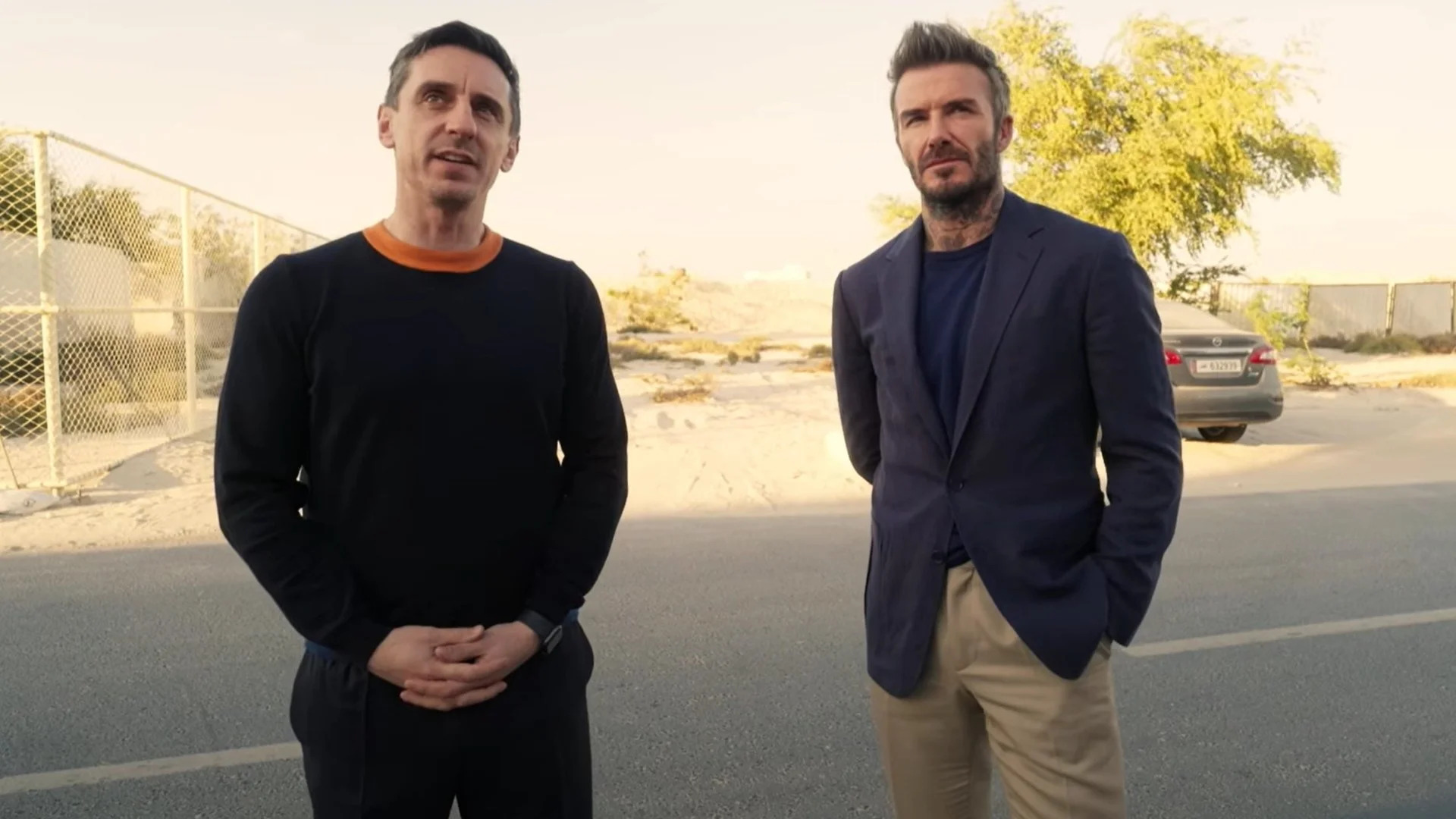 Gary Neville in Qatar